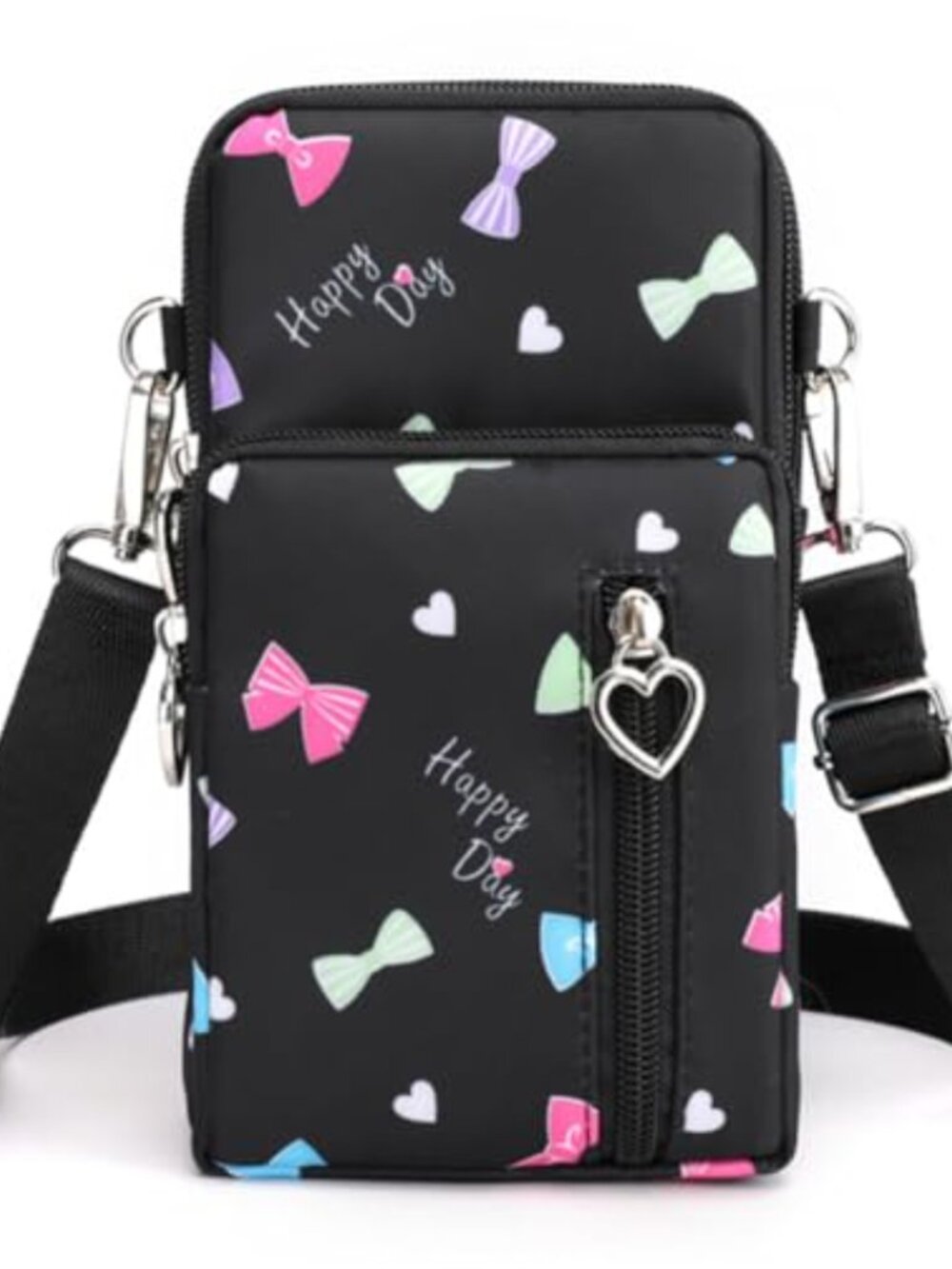 Nylon Crossbody Wallet Phone Bag Small Shoulder Arm Bag for Women